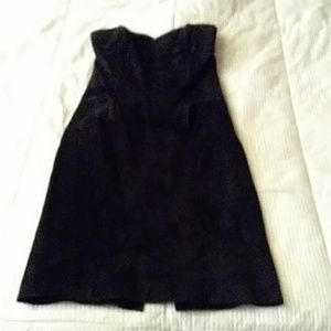 Ladies Black Suede Dress No Sleeves